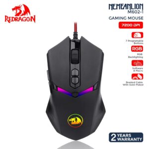 Redragon M602-1 NEMEANLION Gaming Mouse | Optical Sensor 7200 DPI | 5 Programmable Buttons | 5 Memory Profiles