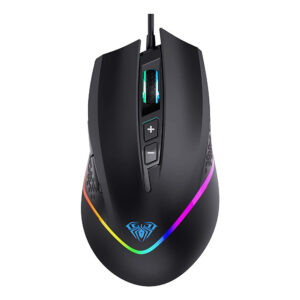 AULA F805 RGB Gaming Mouse 6400DPI 7 Programmable Buttons Backlit Ergonomic Mouse - 7 Buttons, 6400 DPI
