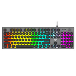 AULA F2028 RGB Backlight LED Gaming Keyboard With Macro Software 26 keys Antighosting - 3 Switchable LED Modes