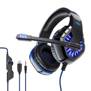 OVLENG GT82 7.1 Led GAMING Headset With Noise Cancelling Microphone for Mobile / Tablet/ PS4 / PS5 and PC – Blue