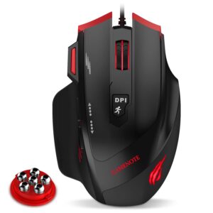 HAVIT GAMENOTE MS1005 RGB Gaming Mouse 7 Buttons and Metal Counter Adjustable Weights - 2400 DPI