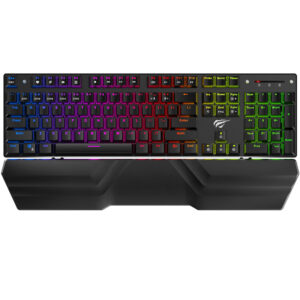 HAVIT GAMENOTE kb432l RGB Backlit Mechanical Gaming Keyboard With Wrist Pad