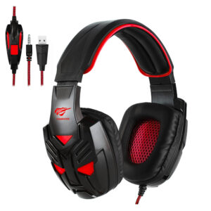 HAVIT Gamenote HV2229d TRANSFORMERS Led Gaming Headset With 360 Foldable Microphone Single 3.5mm Aux for Mobile / PS4 / PS5/ PC and Laptop - Red