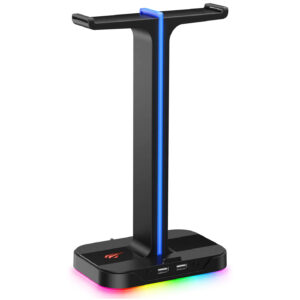 Havit Gamenote TH650 RGB Headphones Stand with 2 USB Ports - 6 RGB Lighting Modes