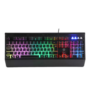 Techno Zone E8 Multicolors RGB Backlight Semi Mechanical Programmable Gaming Keyboard - 12 Switchable Led Modes