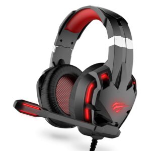HAVIT GAMENOTE HV-H2001U RED LED 7.1 Surround Sound USB Gaming headphone with Noise Cancelling Microphone & In-Line Volume Control