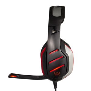 KOTION EACH GS800 LED Gaming Headset with Microphone & Volume Control for PC - Black and Red