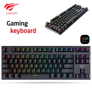 ‏HAVIT GAMENOTE KB857L TKL RGB Gaming Mechanical Keyboard - Blue Switches - Gaming Profiles Keys Anti Ghosting لوحة مفاتيح ميكانيكية للألعاب