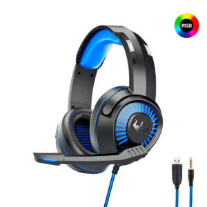 OVLENG GT66 RGB LED Gaming Headset with Microphone & Volume Control – for PC / Mobile / PS4 / PS5