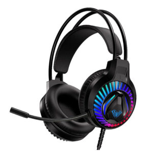 AULA S605 RGB Stereo 3.5mm Gaming Headset With Mic For Mobile / PC / PS4-5 / Xbox