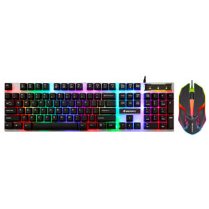 JERTECH STARS LED Gaming Combo Gaming Mouse - KM170 مجموعة من لوحة مفاتيح للألعاب مع ماوس جيمنج بأضائة من جيرتيك